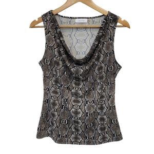 Calvin Klein M Medium Womens Top Sleeveless SnakeskinCalvin Klein Medium topE